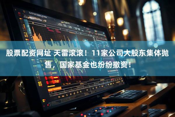 股票配资网址 天雷滚滚！11家公司大股东集体抛售，国家基金也纷纷撤资！